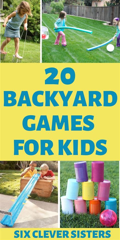 20 Backyard Activities for Kids | Backyard games kids, Summer fun for ...