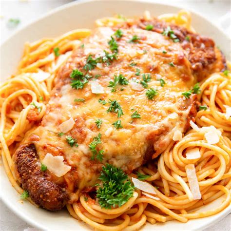 Chicken Parmigiana With Spaghetti