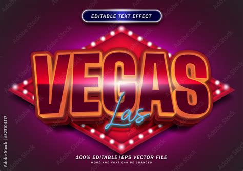 Las vegas text style effect. Luxury 3d cartoon style effect. editable ...