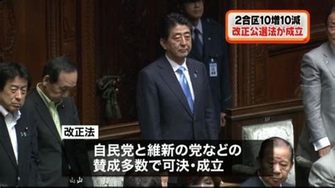 「2合区10増10減」改正公職選挙法成立