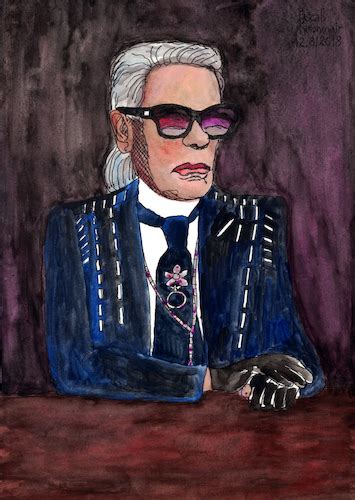 Karl Lagerfeld Von Pascal Kirchmair Berühmte Personen Cartoon Toonpool