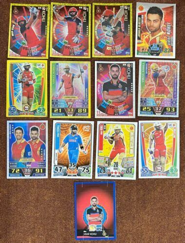 Topps Cricket Attax DLF IPL Virat Kohli Gold Silver Base Standee