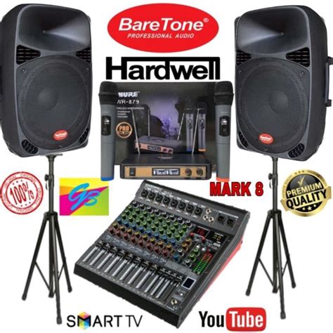 Jual Paket Speaker Aktif Baretone 15 Inch 15MB Mixer Hardwell Bluetooth