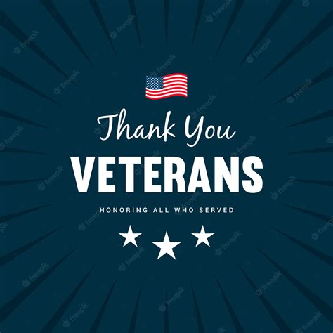 Premium Vector | Thank you Veterans Honoring all who served greeting ...