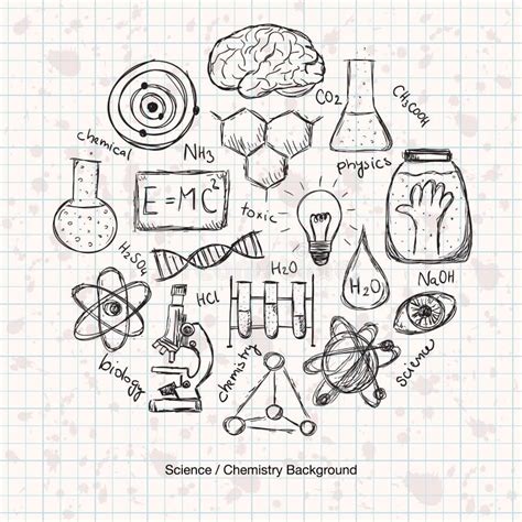 Chemistry Background Molecule Models And Formula Stock Vector