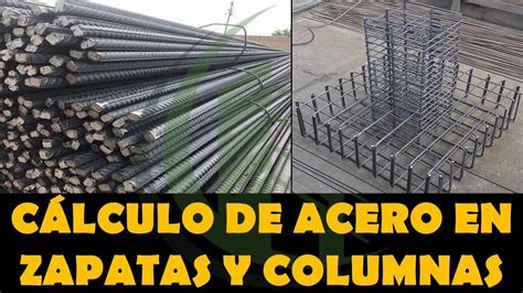 👍👍cÁlculo De Acero De Zapatas Y Columnas O Castillos👌👌 Youtube