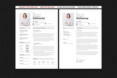 Premium PSD | Minimalist resume cv template