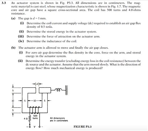 Solved 3 3 An Actuator System Is Shown In Fig P3 3 All Chegg