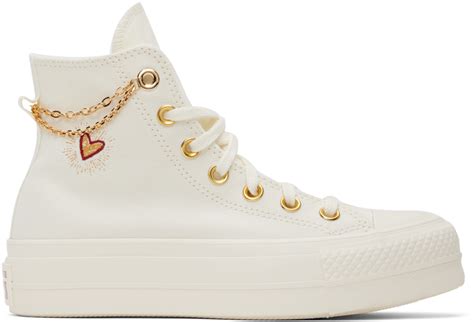 Converse Off White Chuck Taylor All Star Gold Chain Sneakers Converse