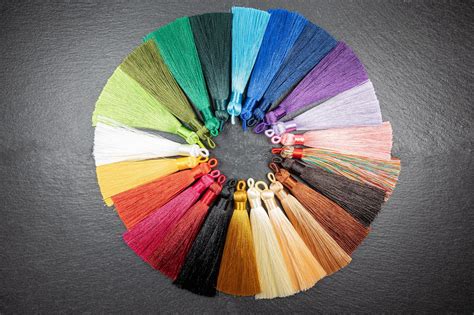 23 Colours 9cm Silk Mala Tassel High Quality Tassels Artificial Silk