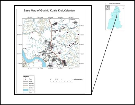 Location map of Guchil, Kuala Krai, Kelantan | Download Scientific Diagram