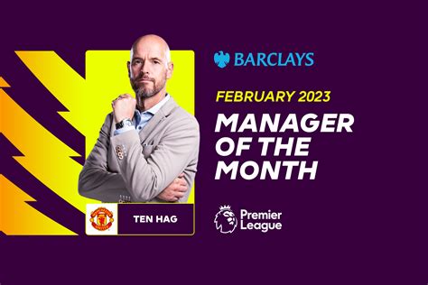 Ten Hag Named February Barclays Manager Of The Month