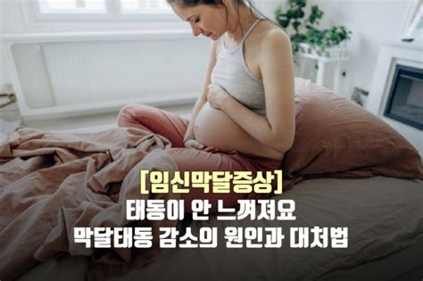 임신막달증상 태동이 안 느껴져요 막달태동 감소의 원인과 대처법 네이버 블로그