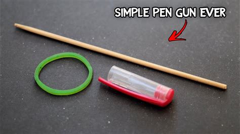 Simple Homemade Pen Gun How To Make A Gun With Pen How To Make A Gun With Rubber Rubber