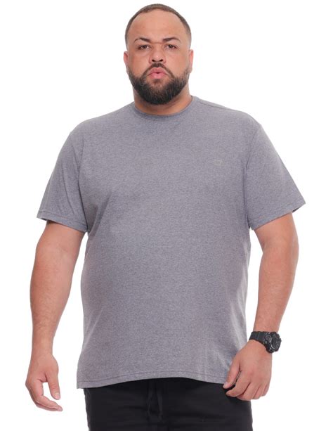 Camiseta Plus Size Mescla Escuro