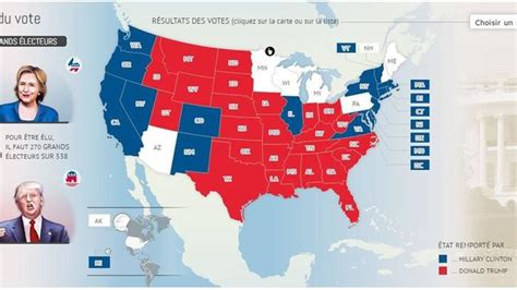 Carte Les Résultats De Lélection Américaine État Par État