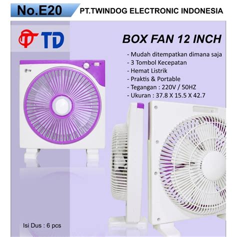 Jual Kipas Angin Box Fan Td 12 Inch Shopee Indonesia