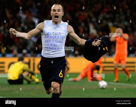 File Spain S Andres Iniesta Celebrates After Scoring The Only Goal In