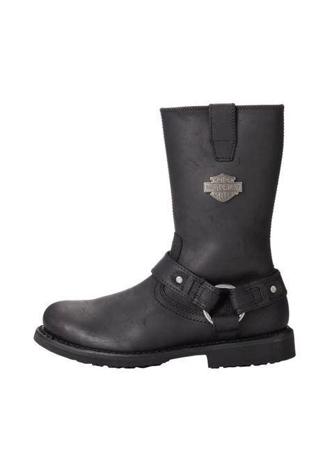 Bottes Harley Davidson Josh en Cuir Noir (Ref : D93114) Botte Moto Homme