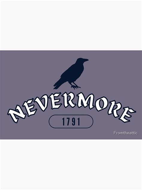 Nevermore Academy Wednesday Addams College Style Logo Photographic