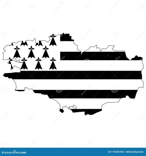 Map With Flag Of Brittany Stock Illustration Illustration Of Grunge