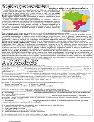 Atividades regiões geoeconômicas PDF