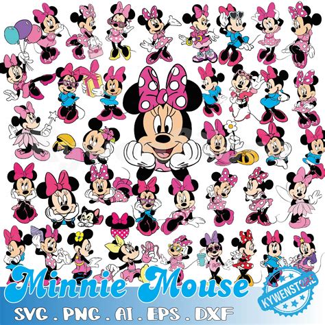 Minnie Mouse Bundle Svg Minnie Mouse Svg Minnie Mouse Birt Inspire