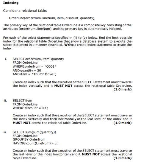 Solved Indexing Consider a relational table: | Chegg.com 