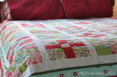 My Rainboots Are Red Picnic Rollup Christmas Quilt