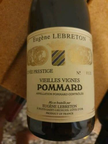 Eugène Lebreton Cuvée Prestige Vieilles Vignes Pommard Vivino US