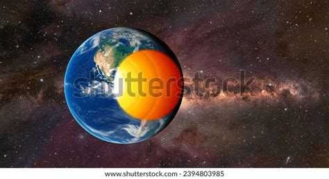 Structure Earths Crust Earth Cross Section Stock Illustration