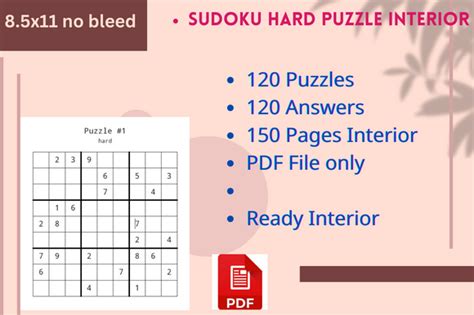 Sudoku Hard Level Puzzle & Solutions Graphic by DeSign · Creative Fabrica