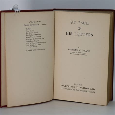 St. Paul and his Letters. - Frost Books and Artifacts Limited