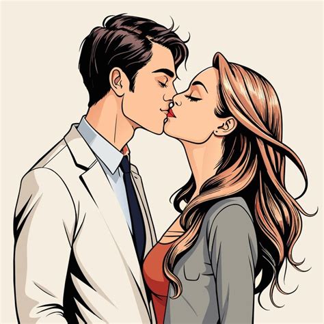 Dia Dos Namorados Casal Romance Amor Fofo Personagem De Desenho Animado