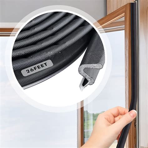 26Ft Weather Stripping for Doors-V-Shaped Kerf Door Seal Strip, Extra