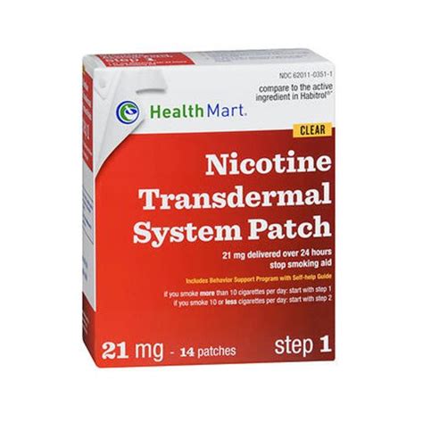 Clear Nicotine Transdermal System Patches Mg Count Stayjuve