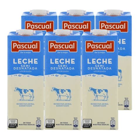 Leche Semidesnatada Pascual 1 Litro Pack 6