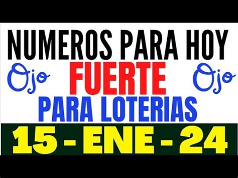 SUPER PALÉ Y TRIPLETA HOY LUNES 15 DE ENERO 2024 NÚMEROS QUE MÁS SALEN