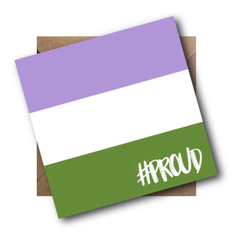 Pack Of 6 Genderqueer Pride Flag Proud Greeting Cards The Pride Shop