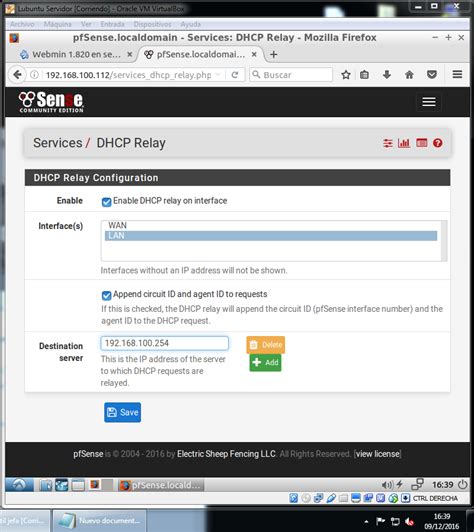 Servicios en Red 12 Creación de reglas en PFSense desestabilitación