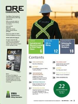 Ore Magazine Saskatchewan S Critical Minerals Tpt