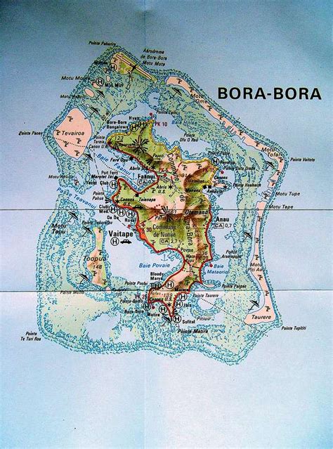 Bora Bora Map Photos Diagrams And Topos Summitpost