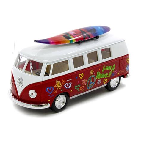 Miniatura Kombi Kinsmart Prancha Metal E Fric O Love Branca