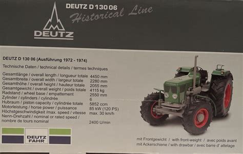 1 32 Weise Toys Deutz 13006 Dirty 15000h Verschmutzt Eilbote