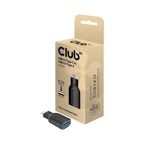 Club3d Usb30 Type C Male To Usb Female Adapter Caa 1521 Linkqage