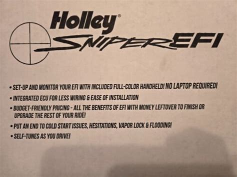 BRAND NEW HOLLEY SNIPER EFI STEALTH 4500 CLASSIC GOLD SEALED MSRP