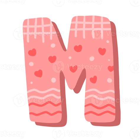 Pink Valentines Alphabet 15742624 Png