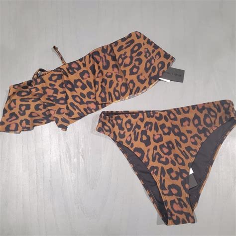 Kendall Kylie Swim Kendall Kylie Leopard Print Pc Bikini Set S Poshmark