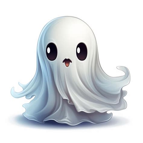 Premium Photo | A close up of a ghost with a white face and black eyes ...