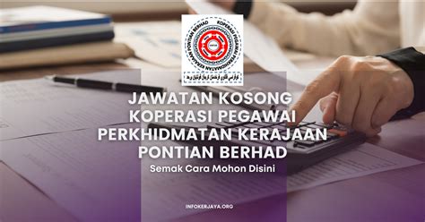 Jawatan Kosong Koperasi Pegawai Perkhidmatan Kerajaan Pontian Berhad